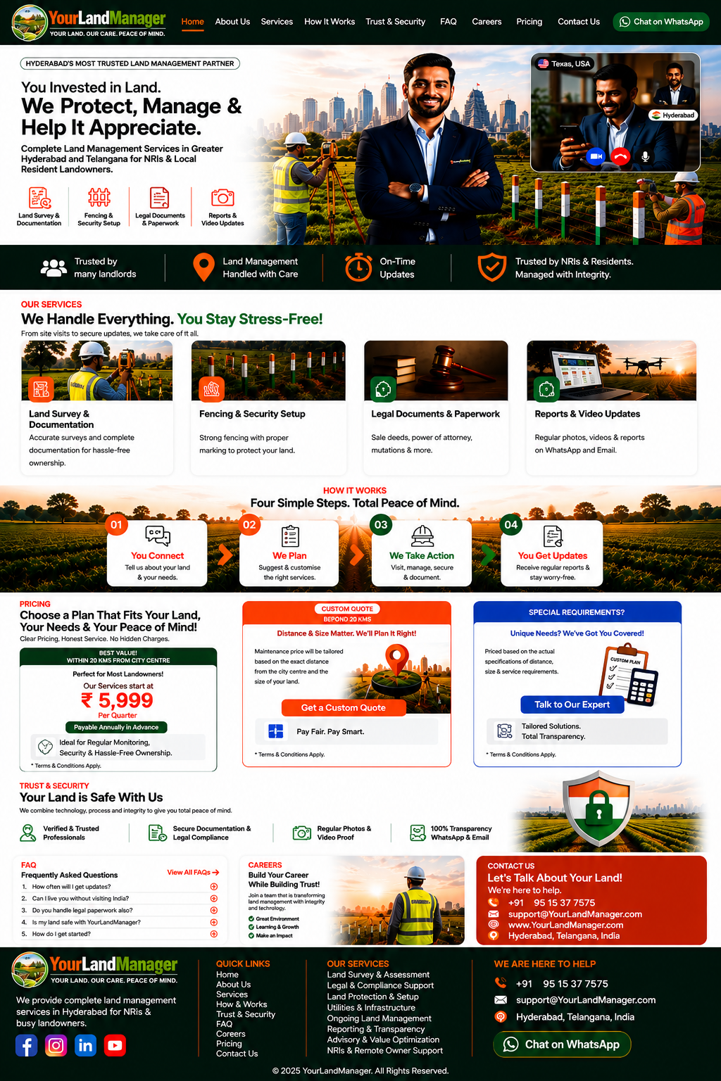 YourLandManager Home page
